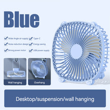 Load image into Gallery viewer, 7.87 inch USB Input Desktop Fan Office PC Connection Mini Fan Students School Fan Mute USB Fan