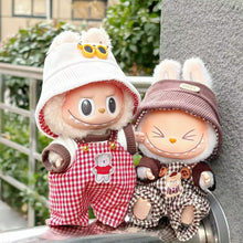 Load image into Gallery viewer, Miniature Colorful Overall Dress Suit for 17cm Labubu Dolls Cute DIY Doll Clothes Fashion Accessories Lovely Outfit Gifts for Girls Friends