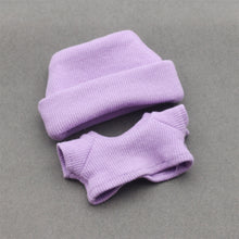 Load image into Gallery viewer, Miniature Knit Flap Hat and T-Shirt Set for 17cm Labubu Dolls Cute DIY Doll Clothes Fashion Accessories Lovely Outfit Gifts for Girls Friends