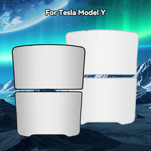 Load image into Gallery viewer, 2Pcs Car Glass Roof Sunshade Front Rear Open Sunroof Windshield Shade Net UV Protection Interior Cover For Tesla Model Y Highland