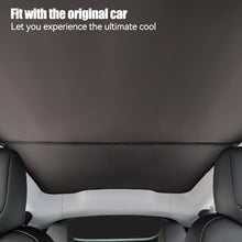 Load image into Gallery viewer, 2Pcs Car Glass Roof Sunshade Front Rear Open Sunroof Windshield Shade Net UV Protection Interior Cover For Tesla Model Y Highland