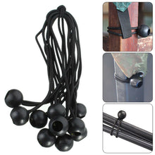 Load image into Gallery viewer, 10Pcs Boat Pole Camping Tent Elastic Rope Bungee Ball Tarps Canvas Tarpaulin Flagpole Ties Cord Ends Lace Fixed Tie Downs Accessories