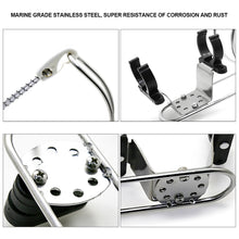 Load image into Gallery viewer, Boat Marine Lifebuoy Ring Horseshoe Bracket Hardware Boat Life Buoy Holder Adjustable Swimming Ring Brackets Rustproof for Yacht