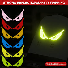 Load image into Gallery viewer, 2Pcs Devil's Eye Reflective Motorcycle Helmets Sticker Night Light Decor for KTM Honda Car Reflective Stickers