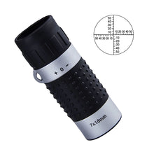 Load image into Gallery viewer, 7×18 Mini Portable Monocular Telescope With Graduated Reticle Plate High-Power Rangefinder Scope