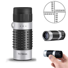 Load image into Gallery viewer, 7×18 Mini Portable Monocular Telescope With Graduated Reticle Plate High-Power Rangefinder Scope