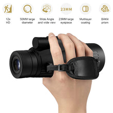Load image into Gallery viewer, 12×50 Monocular Telescope High-Power HD Large Objective Lens With Anti-Shake Wrist Strap Portable Telescope