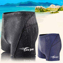 Load image into Gallery viewer, Men's Flat Angle Plus Size Drawstring Swimming Trunks Waterproof Quick-Drying High Elastic Swimming Shorts With Lining