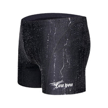 Load image into Gallery viewer, Men's Flat Angle Plus Size Drawstring Swimming Trunks Waterproof Quick-Drying High Elastic Swimming Shorts With Lining