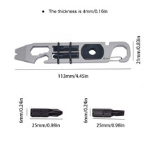 Load image into Gallery viewer, Multifunctional Tools Outdoor Survival Cycling Wrench Screwdriver Bottle Opener Crowbar EDC Combination Card