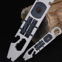 Load image into Gallery viewer, Multifunctional Tools Outdoor Survival Cycling Wrench Screwdriver Bottle Opener Crowbar EDC Combination Card