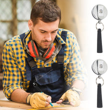 Load image into Gallery viewer, 1PC Stainless Steel Easy To Pull Button Key Chain With Silicone Pen Sleeve Retractable Anti-Loss Anti-Theft Wire Rope Buckle