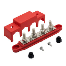 Load image into Gallery viewer, DC 12V-48V 250A RV Yacht Boat Bus Bar Terminal Battery Power Distribution Block With Cover M8 Screw 4 for Automobile RV Truck
