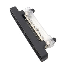 Load image into Gallery viewer, 12V Boat Camper RV Bus Bar Terminal Block 1/4 Inch Stud 150A Electrical Power Distribution Block Bus Bar M6 Screw for Truck Caravan