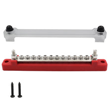 Load image into Gallery viewer, 12V Boat Camper RV Bus Bar Terminal Block 1/4 Inch Stud 150A Electrical Power Distribution Block Bus Bar M6 Screw for Truck Caravan