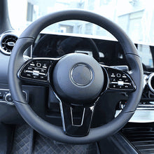 Load image into Gallery viewer, Car Steering Wheel Button Frame Trim Cover Carbon Fiber Bright Black for Mercedes Benz A B C E GLC GLA CLA GLS GLE EQC GLB