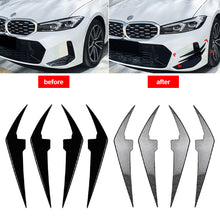 Load image into Gallery viewer, 4Pcs/Set Car Front Bumper Fog Lamp Side Fins Lip Splitters Air Trim Fitmet For BMW 3 Series G20/G21 LCI 2023+ M Sport
