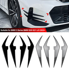 Load image into Gallery viewer, 4Pcs/Set Car Front Bumper Fog Lamp Side Fins Lip Splitters Air Trim Fitmet For BMW 3 Series G20/G21 LCI 2023+ M Sport