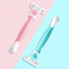 Load image into Gallery viewer, Soap Head 1 Handle+4 Blades Men Women Manual Safety Razor 6-Layer Stainless Steel Hair Removal Shaving Replaceable Shaver Head