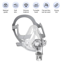 Load image into Gallery viewer, Respirator Oral and Nasal Mask Silicone Home Sleep Respirator Resmile Respirator Universal Headband Accessories Nasal Mask