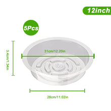 Load image into Gallery viewer, Transparent Thickened PET Circular Flowerpot Tray Water Tray Flower Tray Cushion Base