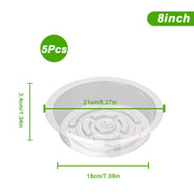 Load image into Gallery viewer, Transparent Thickened PET Circular Flowerpot Tray Water Tray Flower Tray Cushion Base