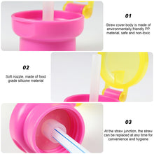 Load image into Gallery viewer, Children's Mineral Water Straw Cover Portable Drinking Tool Anti Choking Water Bottle Cover Water Bottle Conversion Nozzle Cap