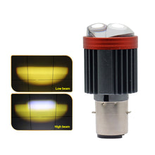 Load image into Gallery viewer, BA20D Motorcycle LED Dual-Lens Projector Headlight Scooter Motorbike Dual Lens Light Bulb DRL Hi/Lo Beam for E-Bike ATV