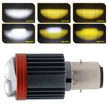 Load image into Gallery viewer, BA20D Motorcycle LED Dual-Lens Projector Headlight Scooter Motorbike Dual Lens Light Bulb DRL Hi/Lo Beam for E-Bike ATV