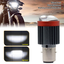 Load image into Gallery viewer, BA20D Motorcycle LED Dual-Lens Projector Headlight Scooter Motorbike Dual Lens Light Bulb DRL Hi/Lo Beam for E-Bike ATV