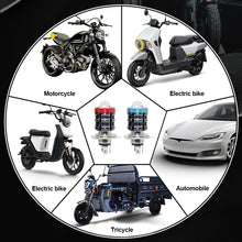 Load image into Gallery viewer, H4 Motorcycle LED Projector Headlight Scooter Motorbike Bulb Dual Color DRL Hi/Lo Beam Light