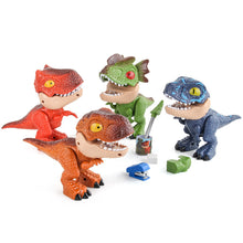 Load image into Gallery viewer, 5 in 1 Dinosaur Stationery Set Eraser Ruler Pencil Sharpener Binding Machine for Students School Supplies Stationery Set Gift