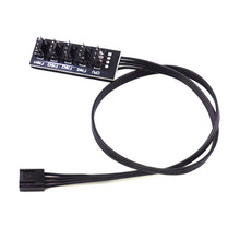 Load image into Gallery viewer, 1 to 5/4 Way PWM Fan Hub PC CPU Cooling 4 PIN/3PIN Fan Power Cable Hub Splitter Adapter Desktop Computer Cooler Case Fan