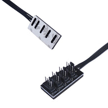 Load image into Gallery viewer, 1 to 5/4 Way PWM Fan Hub PC CPU Cooling 4 PIN/3PIN Fan Power Cable Hub Splitter Adapter Desktop Computer Cooler Case Fan