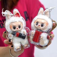 Load image into Gallery viewer, 1PC Protective Acrylic Storage Case For Plush Dolls Display Bag for Labubu V3 No Doll Transparent Portable Cable Organizer Box