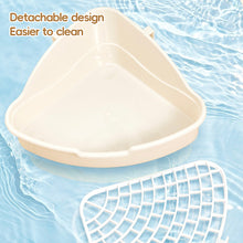 Load image into Gallery viewer, Rabbit Litter Tray Toilet Animal Potty Trainer Bunny Corner Toilet Box for Ferret Hamster Dragon Cat Guinea Pig Supplies