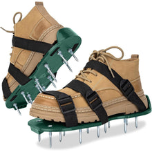 Load image into Gallery viewer, 1 Pair Grass Spiked Gardening Walking Lawn Aerator Sandals Nail Shoes Yard Garden Tool Scarifier Nail Cultivator Soil Scarifiers Shoes