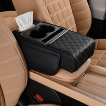 Load image into Gallery viewer, 7.5cm Car Armrest Box Thicken Height Pad Arm Rest Cushion with Pocket Tissue Cup Holder Memory Cotton Elbow Support Height Pad