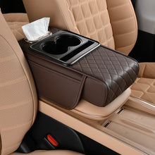 Load image into Gallery viewer, 7.5cm Car Armrest Box Thicken Height Pad Arm Rest Cushion with Pocket Tissue Cup Holder Memory Cotton Elbow Support Height Pad