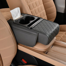 Load image into Gallery viewer, 7.5cm Car Armrest Box Thicken Height Pad Arm Rest Cushion with Pocket Tissue Cup Holder Memory Cotton Elbow Support Height Pad