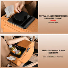 Load image into Gallery viewer, 7.5cm Car Armrest Box Thicken Height Pad Arm Rest Cushion with Pocket Tissue Cup Holder Memory Cotton Elbow Support Height Pad