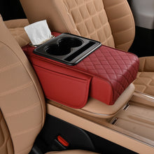 Load image into Gallery viewer, 7.5cm Car Armrest Box Thicken Height Pad Arm Rest Cushion with Pocket Tissue Cup Holder Memory Cotton Elbow Support Height Pad