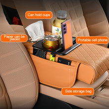 Load image into Gallery viewer, 7.5cm Car Armrest Box Thicken Height Pad Arm Rest Cushion with Pocket Tissue Cup Holder Memory Cotton Elbow Support Height Pad