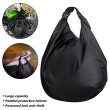 Load image into Gallery viewer, Portable Motorcycle Helmet Storage Bag with Combination Lock Anti-Theft Luggage Storage Bag Rider Travel Motorbike Equipments Bag