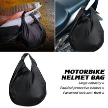 Load image into Gallery viewer, Portable Motorcycle Helmet Storage Bag with Combination Lock Anti-Theft Luggage Storage Bag Rider Travel Motorbike Equipments Bag
