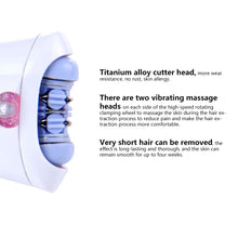 Load image into Gallery viewer, Electric Hair Removal Lady Install Battery Type Pluck Out Hairs Device Bikini Trimmer Face Shavers for Underarms Legs Ladies Body Trimmer