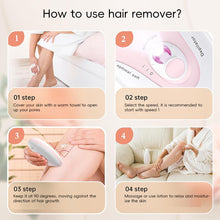 Load image into Gallery viewer, Electric Hair Removal Device Portable Home Epilator for Women Man Hair Remover With Light For Armpits And Legs Body Hair Travel