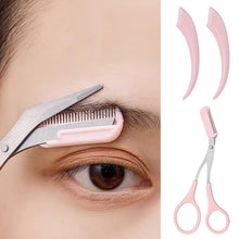 Load image into Gallery viewer, Safety For Beginners Eyebrow Trimmer Set Portable Eyebrow Scraper Eyebrow Clip Eyebrow Trimming Tool Set Makeup Beauty Tools