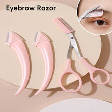Load image into Gallery viewer, Safety For Beginners Eyebrow Trimmer Set Portable Eyebrow Scraper Eyebrow Clip Eyebrow Trimming Tool Set Makeup Beauty Tools