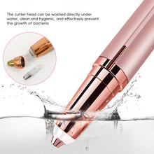 Load image into Gallery viewer, Electric Eyebrow Shaver Facial Hair Remover Portable Waterproof Lipstick Shaver Trimmer Hair Scraper Razors Nose Hair Trimming For Woman